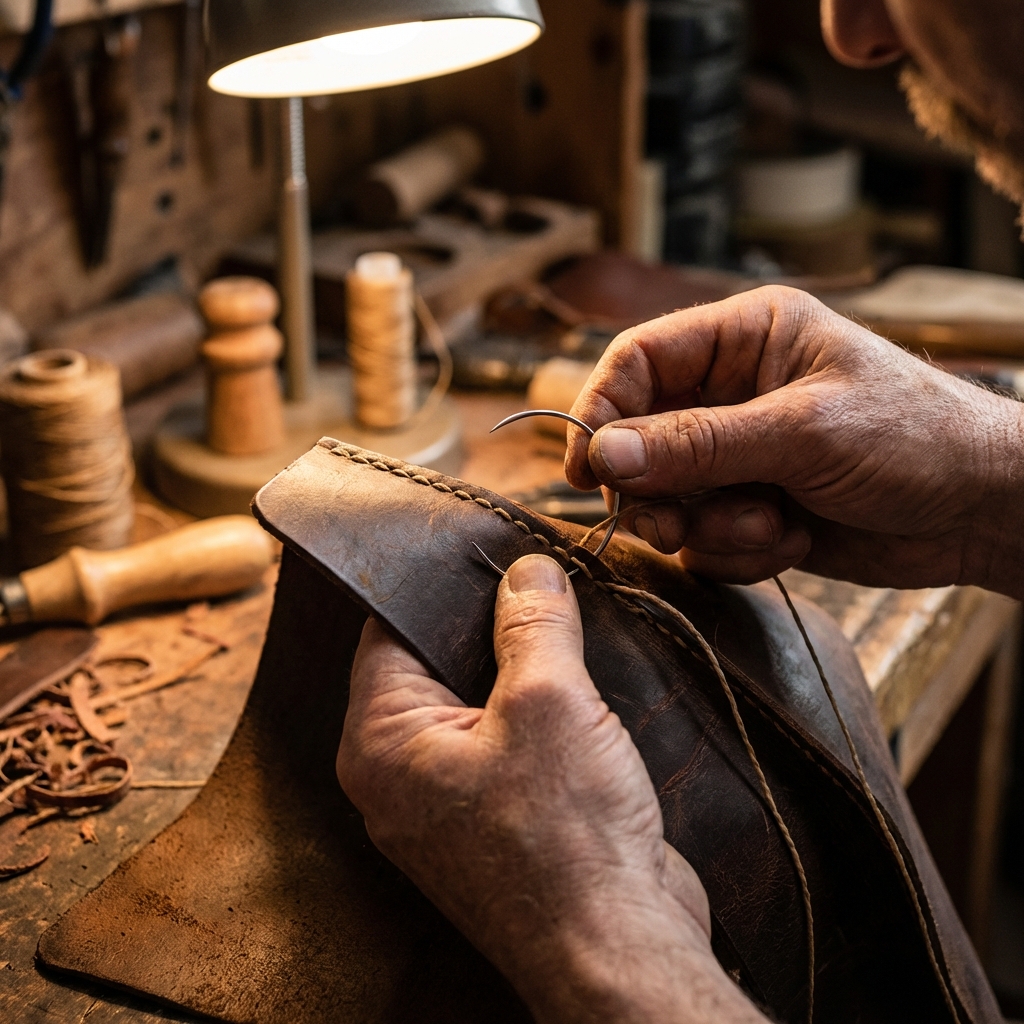 Leather Crafting in Progress